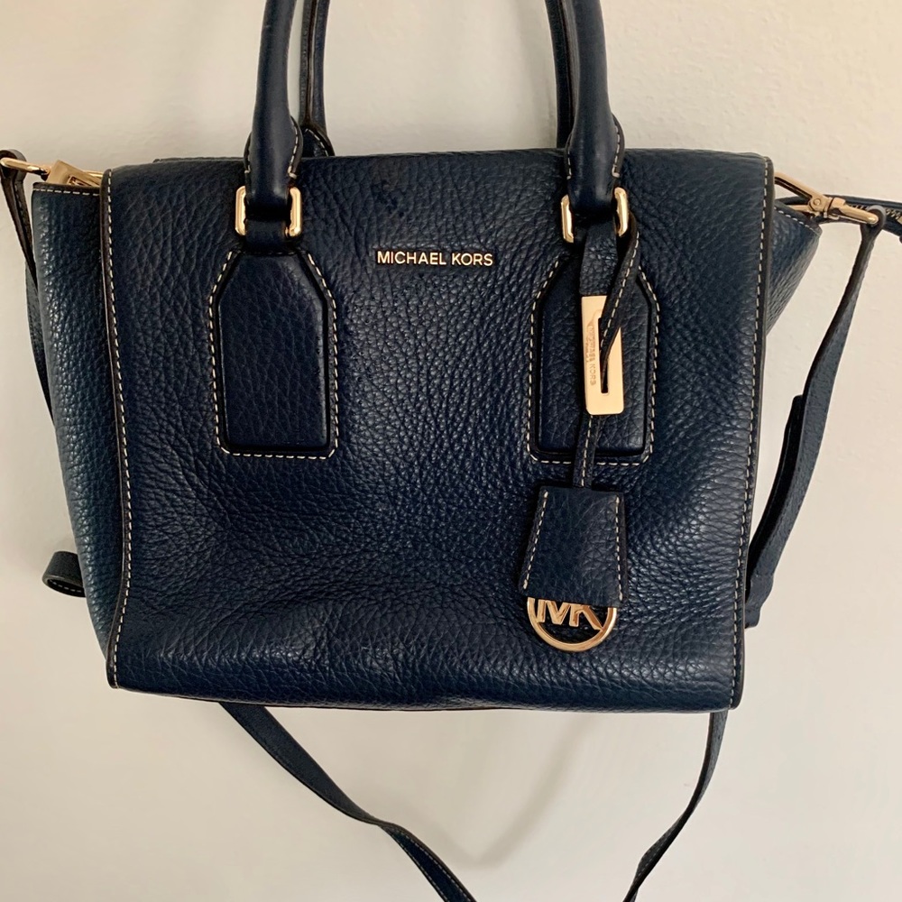 Michael Kors Navy Satchel